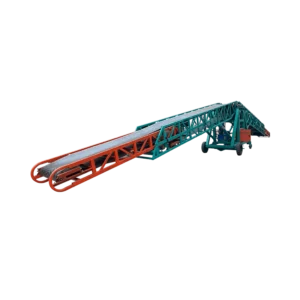 Double-wing belt conveyor for inclined material handling