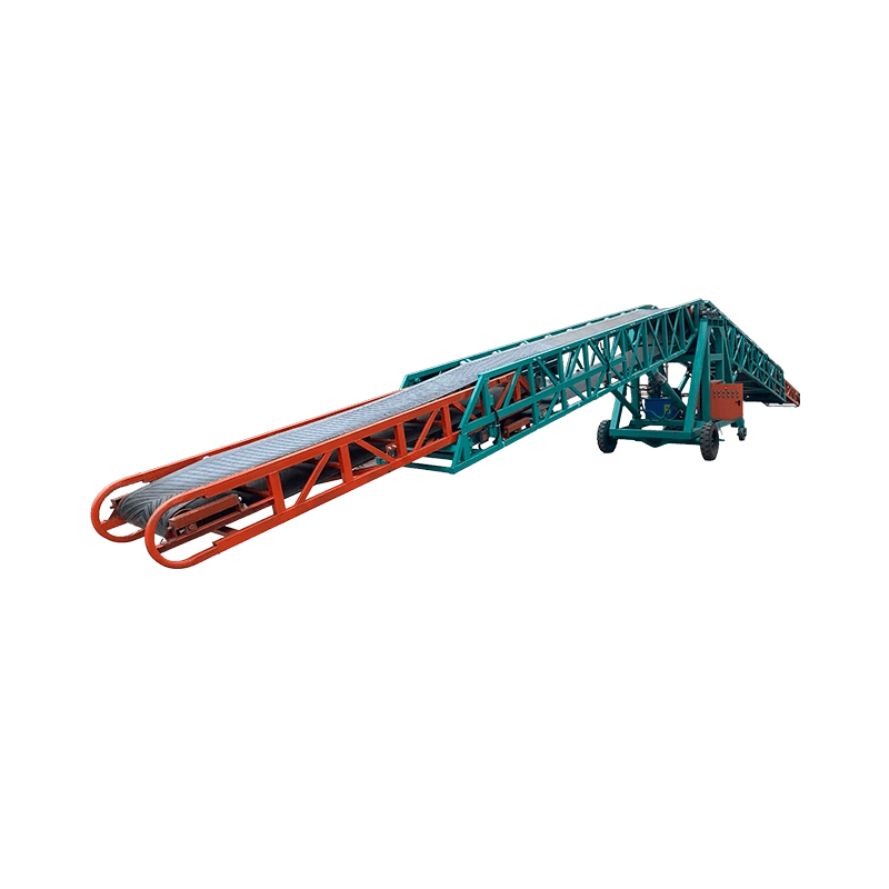Double-wing belt conveyor for inclined material handling